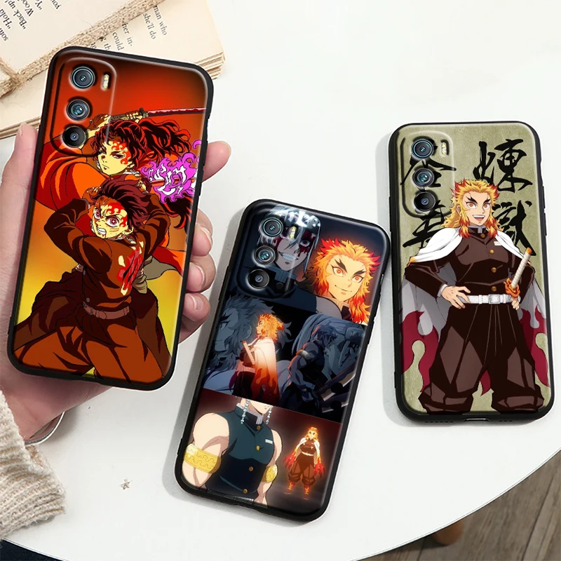 Anime Demon Slayer Kimetsu No Yaiba Cool Tpu Silicone For OPPO A98 A96 A94 A74 A72 A57S A55 A53S A15S A16K A5 Black Cover