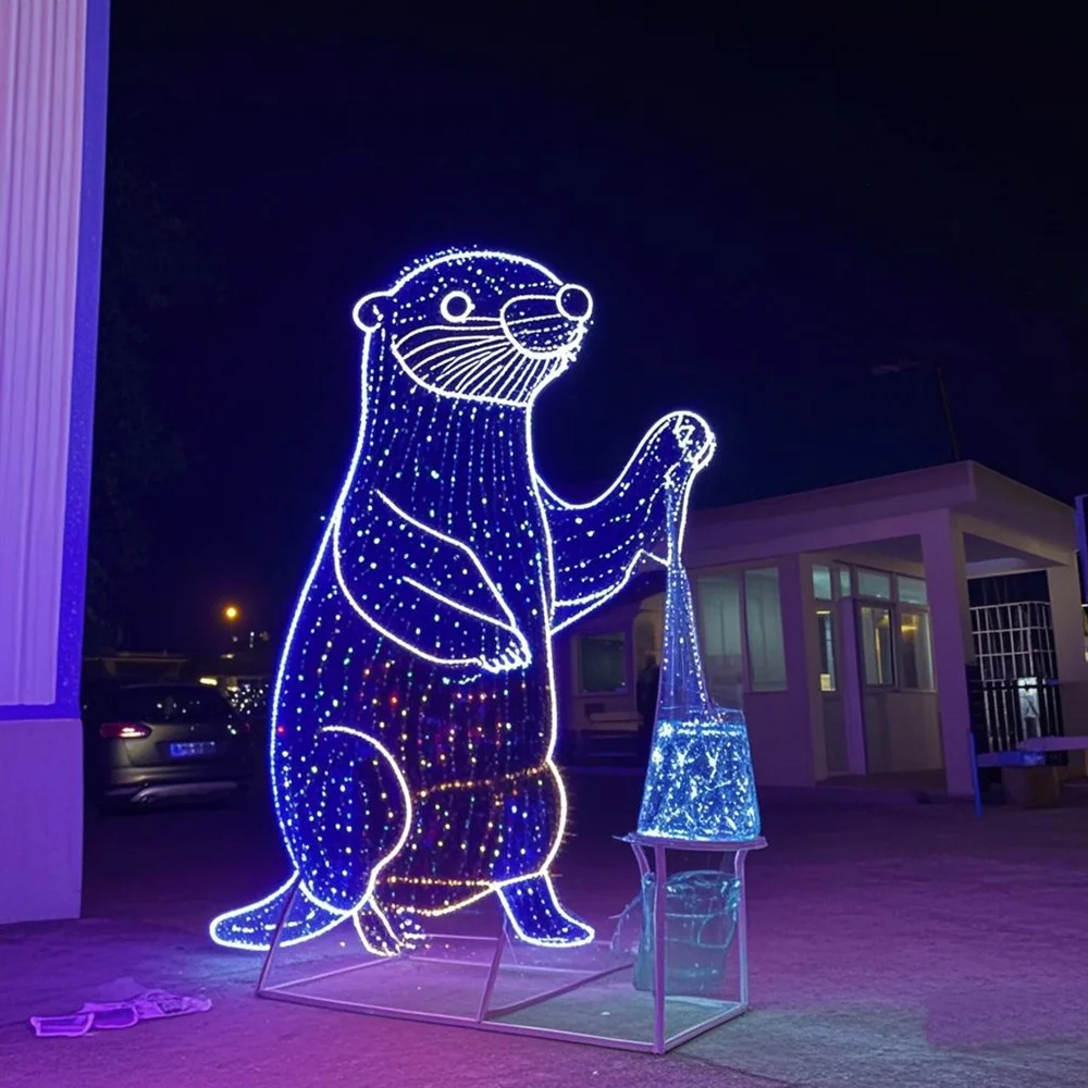 Christmas LED Turtle Motif Lighting Waterproof Outdoor Decoration For Holiday Garden Party