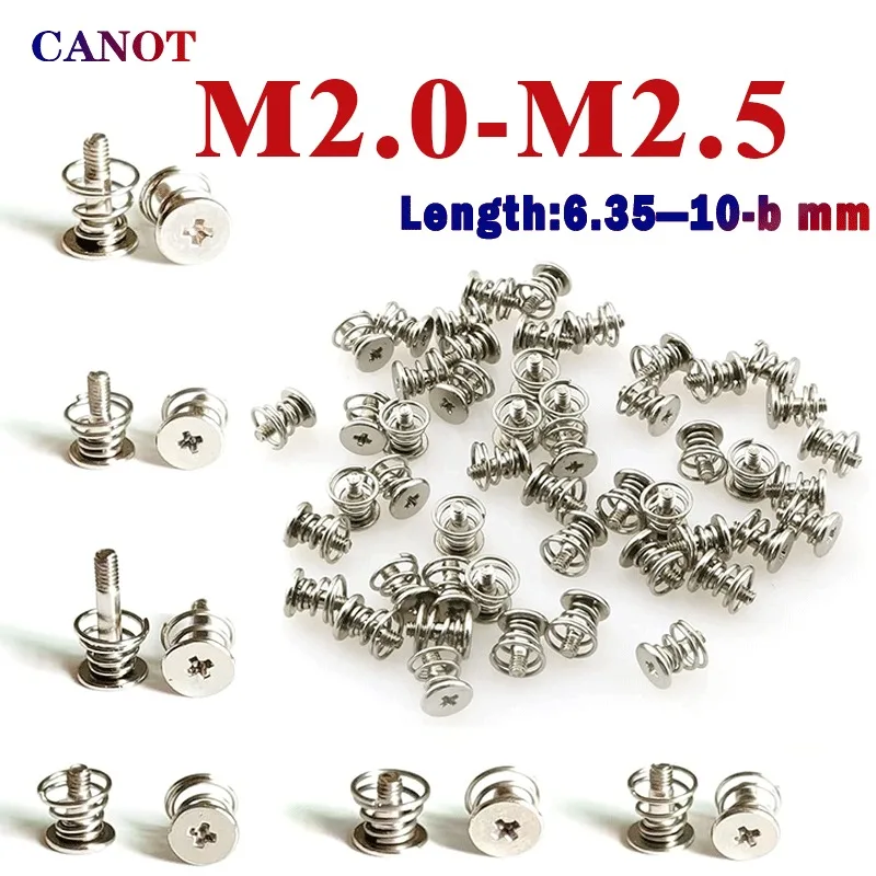 10/30pcs M2 M2.5 M3 Springs Graphics Card Screw Computer CPU Mainboard Radiator Fixing Bolts DIY Phillips Step Screws