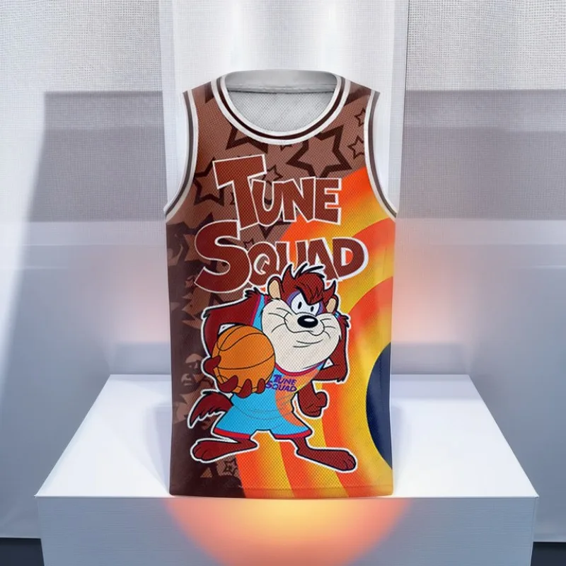 2024American Basketball Sports Vest Bugs Bunny 3D Printed Sleeveless T-shirt Loose and Oversized Breathable Men\'s and Women\'s