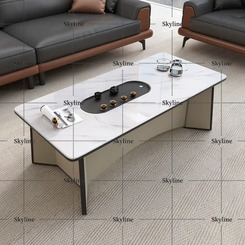 Modern Simple Rectangular Coffee Table for Office Meeting Business Negotiation Reception Room Small Apartment Tea Table