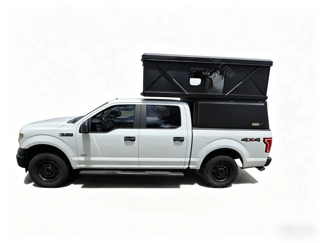 Hiperlion Pop Four-Season Hard Shell Truck Camper Rooftop Tent 3000mm Waterproof Rainproof Windproof One Bedroom Large Space