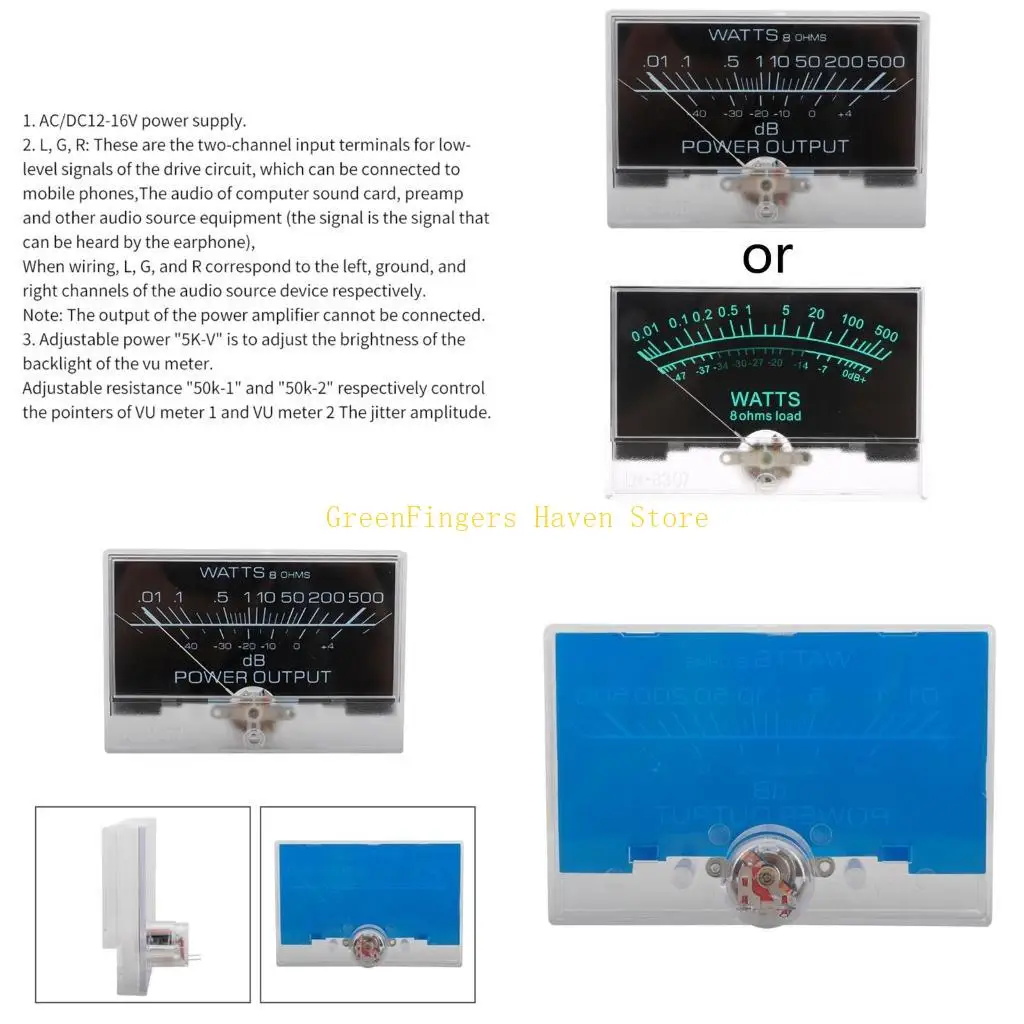 

F68D Digital Power-Meter панель Vu Meter 6-12V луковица теплый задняя часть света записи аудионы для усилителя динамика