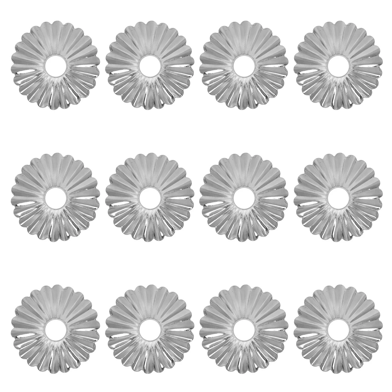 

12Pcs Flower-Shaped Lamp Cover Iron Material Rustproof Moisture Resistant Retro Simple Design for Home Decoration Lighting Plate