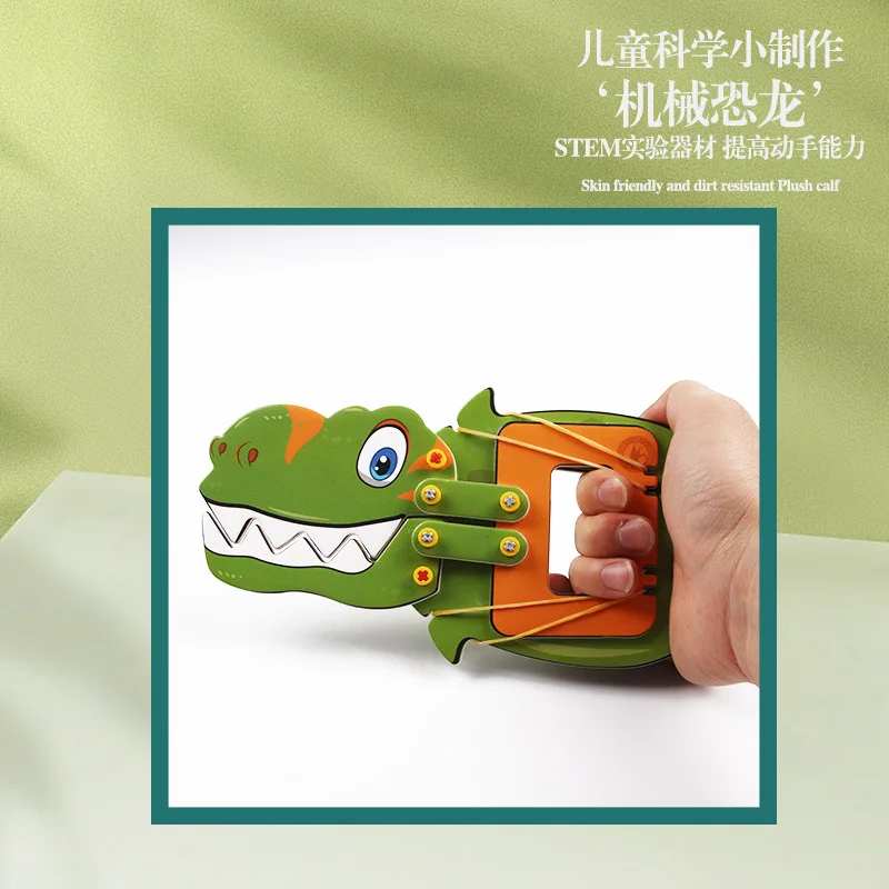 DIY ยาง Band Mechanical Arm รุ่นนักเรียน Handmade เทคโนโลยีการผลิตขนาดเล็กปริศนาการประดิษฐ์เด็ก Scientific Play Te