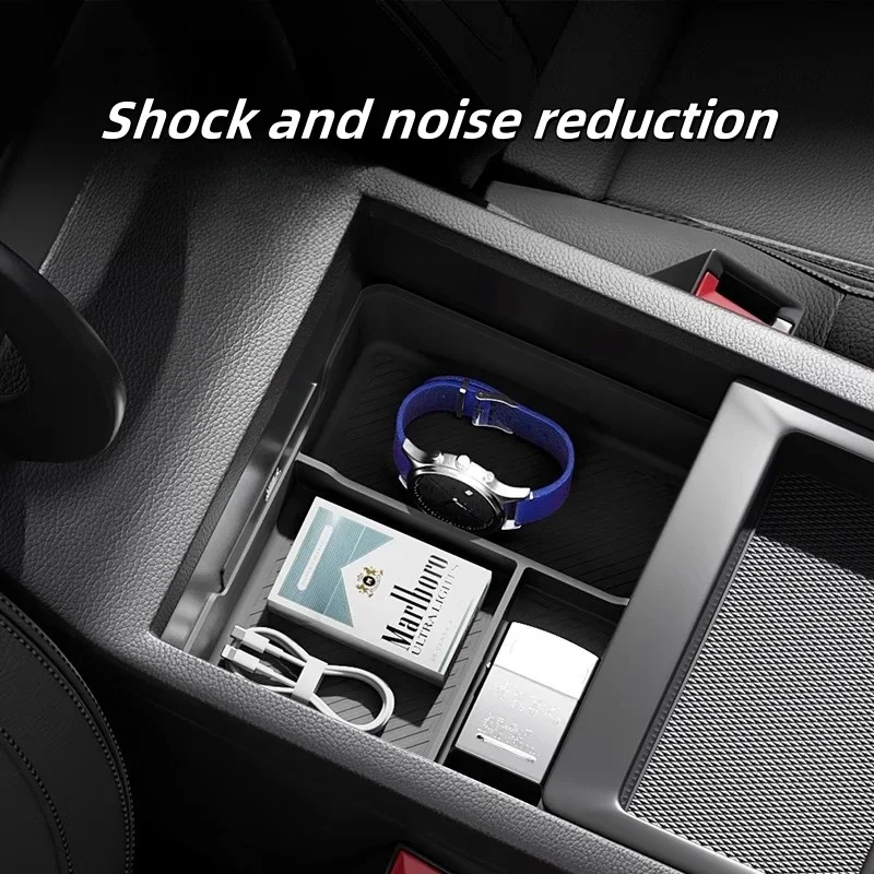 لأودي Q5 مسند الذراع صندوق صندوق تخزين سفلي 2018-2024 Q5/Q5sportback RSQ5 SQ5 صندوق تخزين من السيليكون اكسسوارات السيارات الداخلية #2