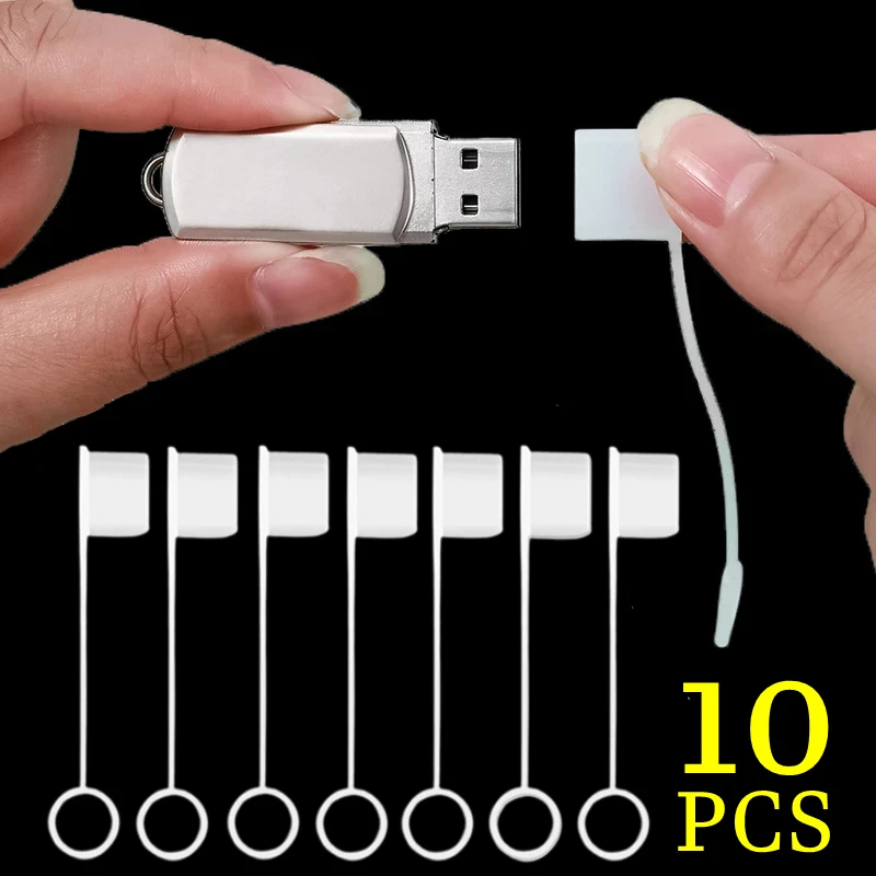 2-10Pcs Anti Lost Dust Plug for USB Charging Extension Transfer Data Line Cable Stopper Cover USB A Port Protector Cap with Rope