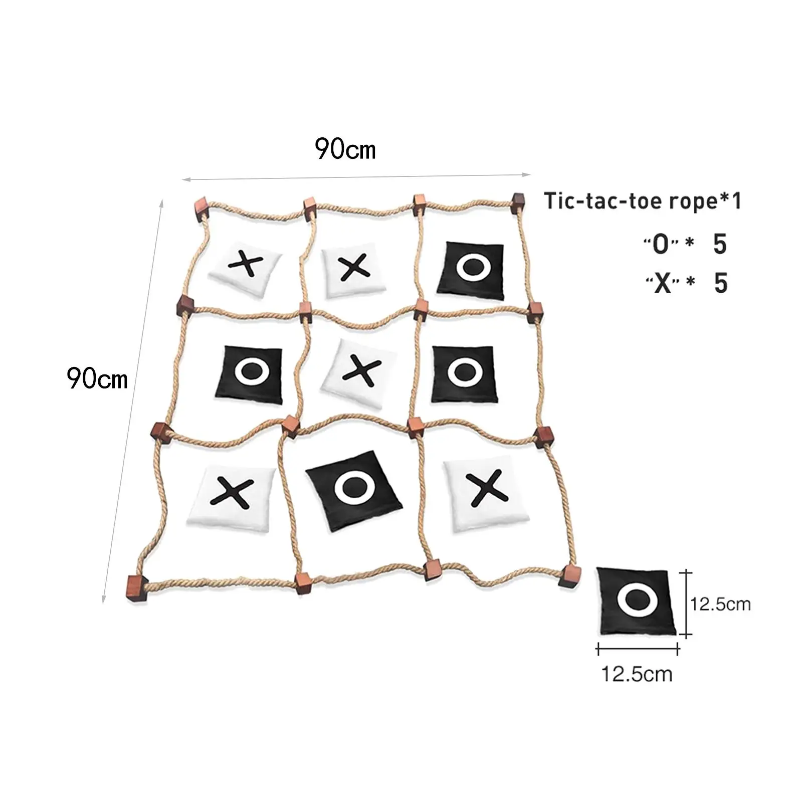 Zehenspiel Outdoor Xoxo Schachspiel Strategie Teaser Classic Yard Game XO Spielzeug für