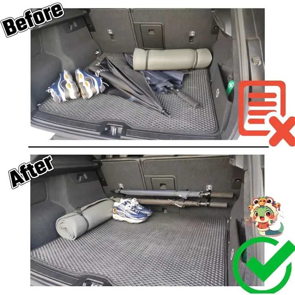 2Pcs Single/Double Hook Car Umbrella Hooks No Drilling Anti-tilt Car Trunk Hook Vertical Suspension Car Umbrella Holder