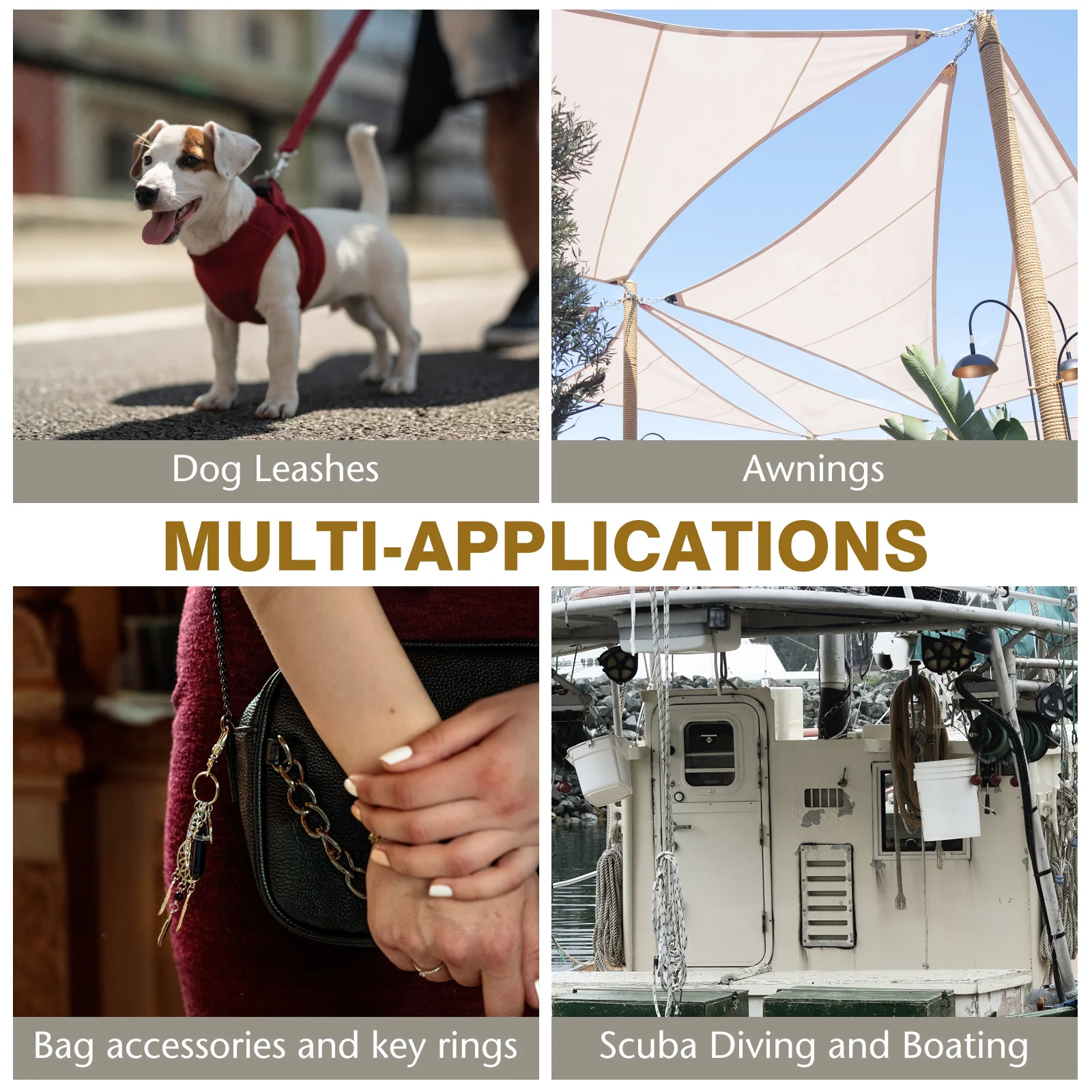 

2Pcs Double Sided Lobster Claw Clips Brass Snap Hooks for Purse Bag Straps Leathercraft Keychains Webbing Accessories