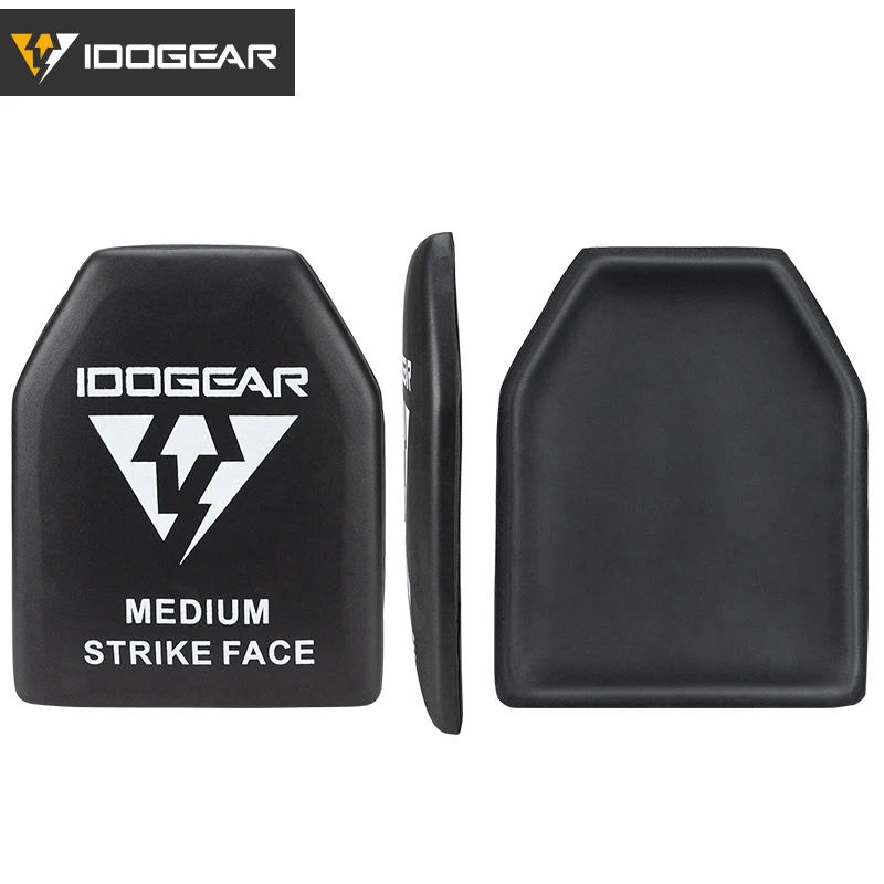 IDOGEAR Tactical EVA Foam Plate Medium Size EVA High Elastic Shock Plate for Airsoft Tactical Vest Inner Liner 2 Pcs– Black 3951