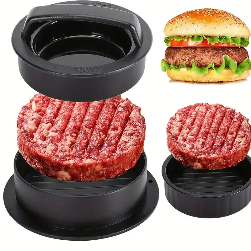 Burger Press Mold & Patty Press Maker -3 In 1 Stuffed Hamburger Patty Maker Perfect For Beef, Chicken Patties - Kitchen Tools