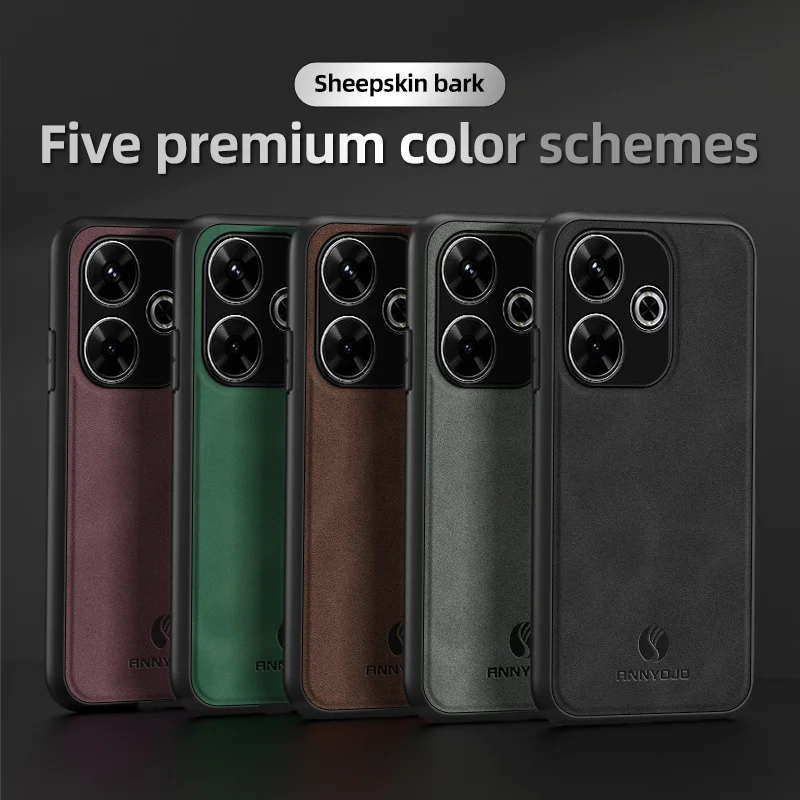 Coque arrière rigide en cuir PU avec plaque magnétique intégrée, coque de téléphone pour Xiaomi Redmi 13, 4G, 256