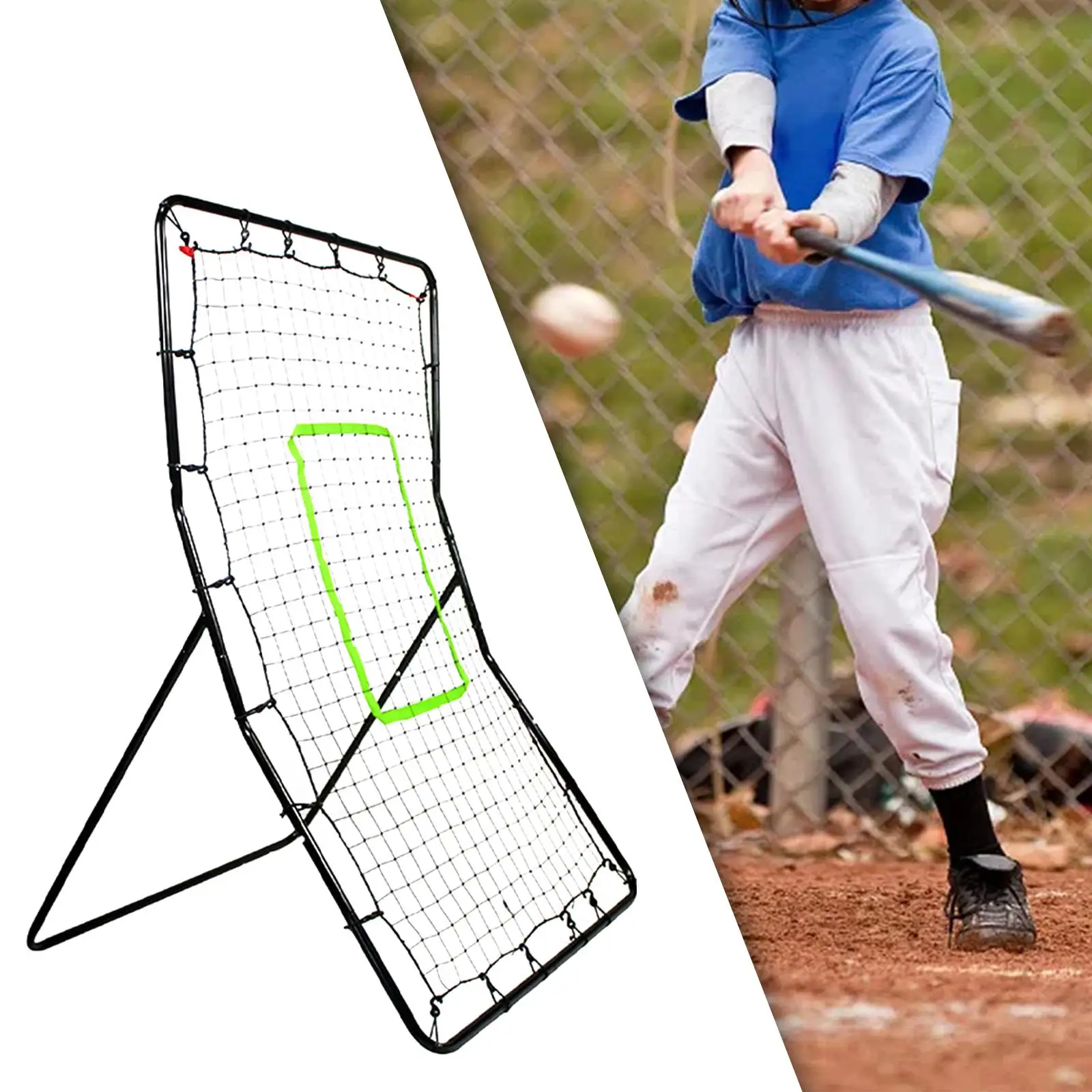 Baseball Rebounder for Pitching and Fielding Training Softball Pitching Net Baseball Rebound Net Pitchback Net for Kids Adults