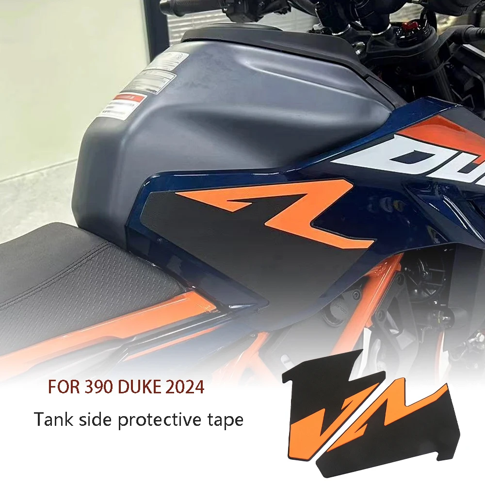 

For 390 Duke 390Duke 390 DUKE 2024 Motorcycle New Tank Pad Left Right Fuel Tank Stickers Waterproof Pad Rubber Kit