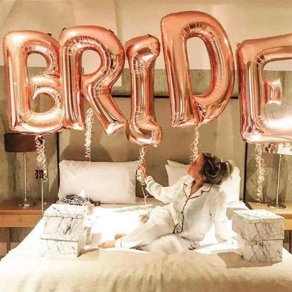 5 قطع الذهب والفضة العروس لتكون بالونات الزفاف ديكور الألومنيوم احباط بالون الزفاف دش العازبة حزب واحد لصالح #2