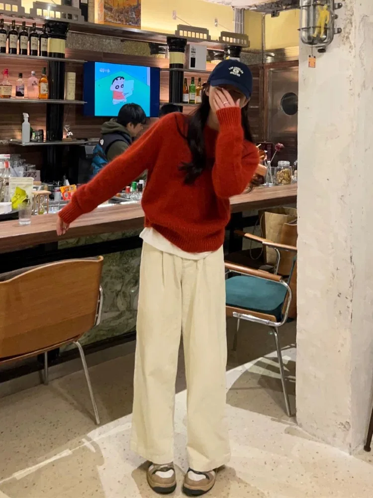 المرأة 100% ميرينو الصوف سترة الكشمير المعنقة س الرقبة البلوز محبوك عادية الخريف الشتاء بلايز كم طويل دافئ عالية الجودة البلوز جديد