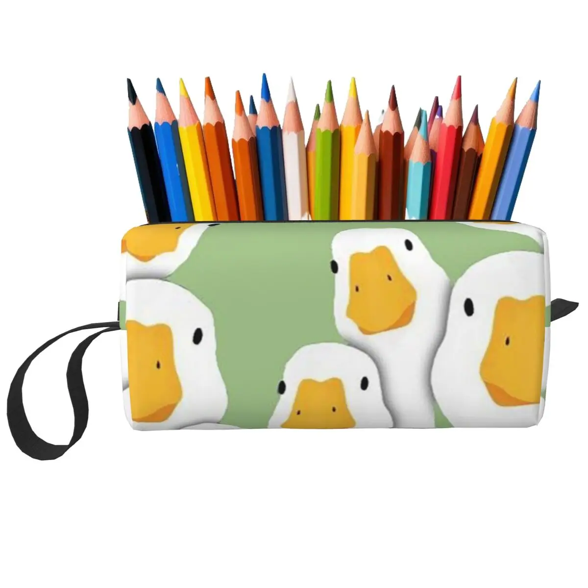 Cartoon Popular Goose Animal Pencil Case for Studen Pen Box Pencil Bag Stationery Supplies Women Organizer Pouch