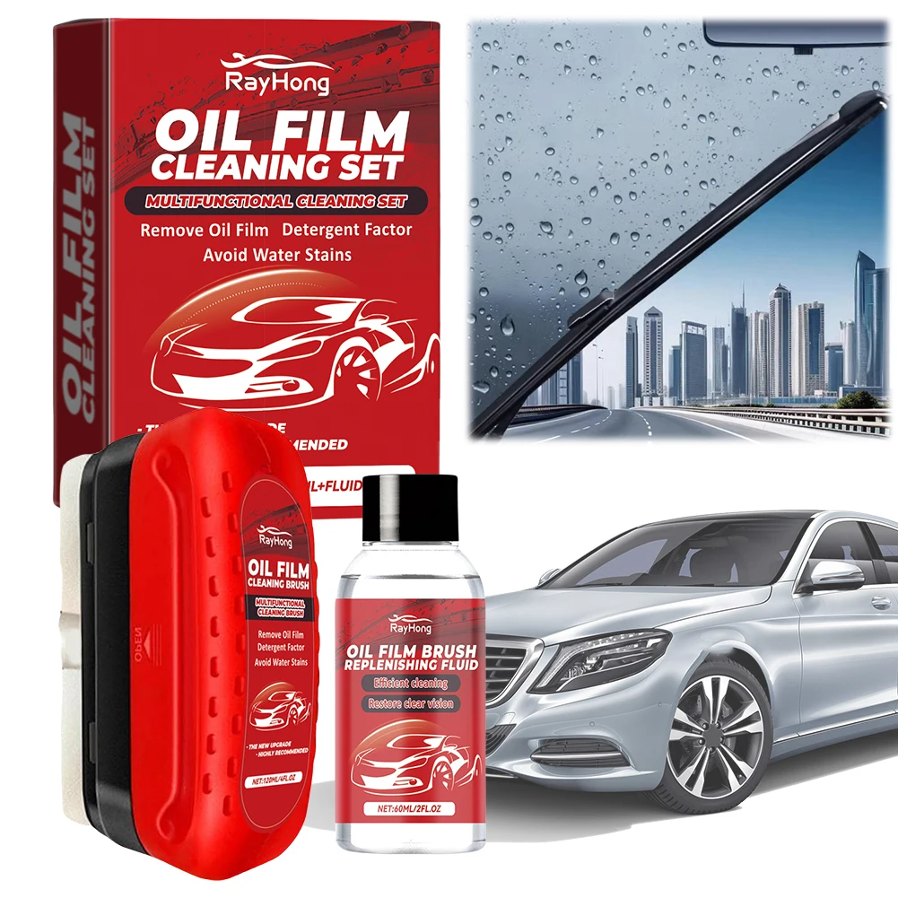 Automotive Oil Film Cleaning Brush Prevents Rain And Fog Glass Oil Film Remover Improves Clarity and Visibility for Windshield