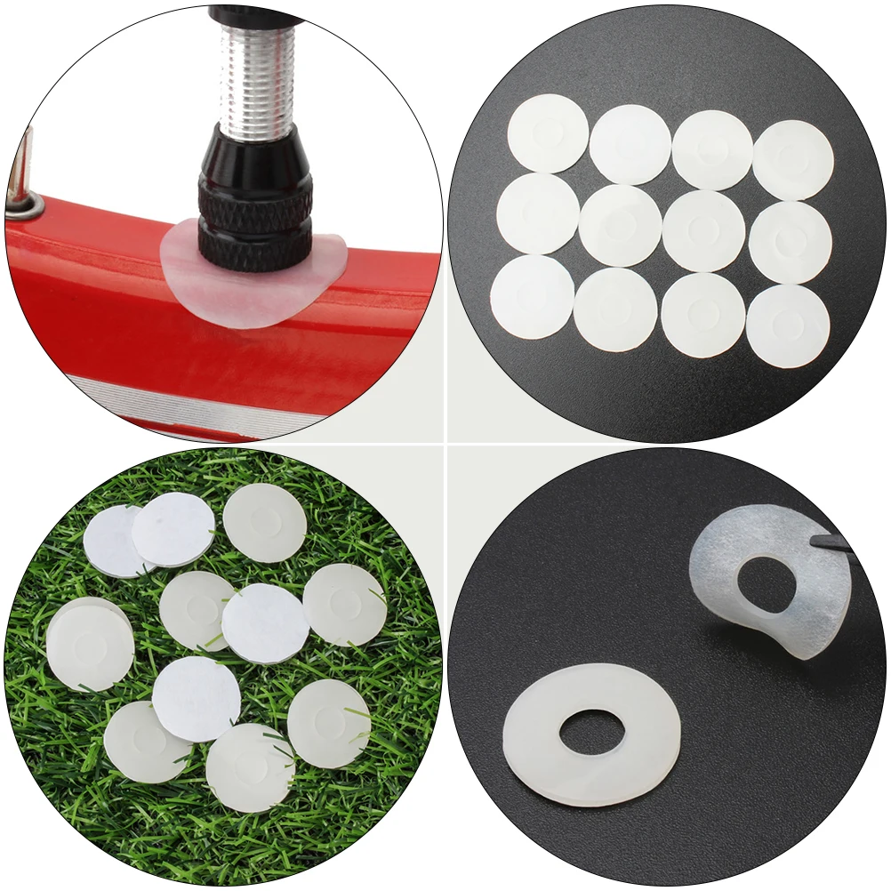 

24pcs Tire Gasket Silica Gel Washers Mountain Bike Air Nozzle Sticker Rim Pad Lightweight Compact Practical Use High