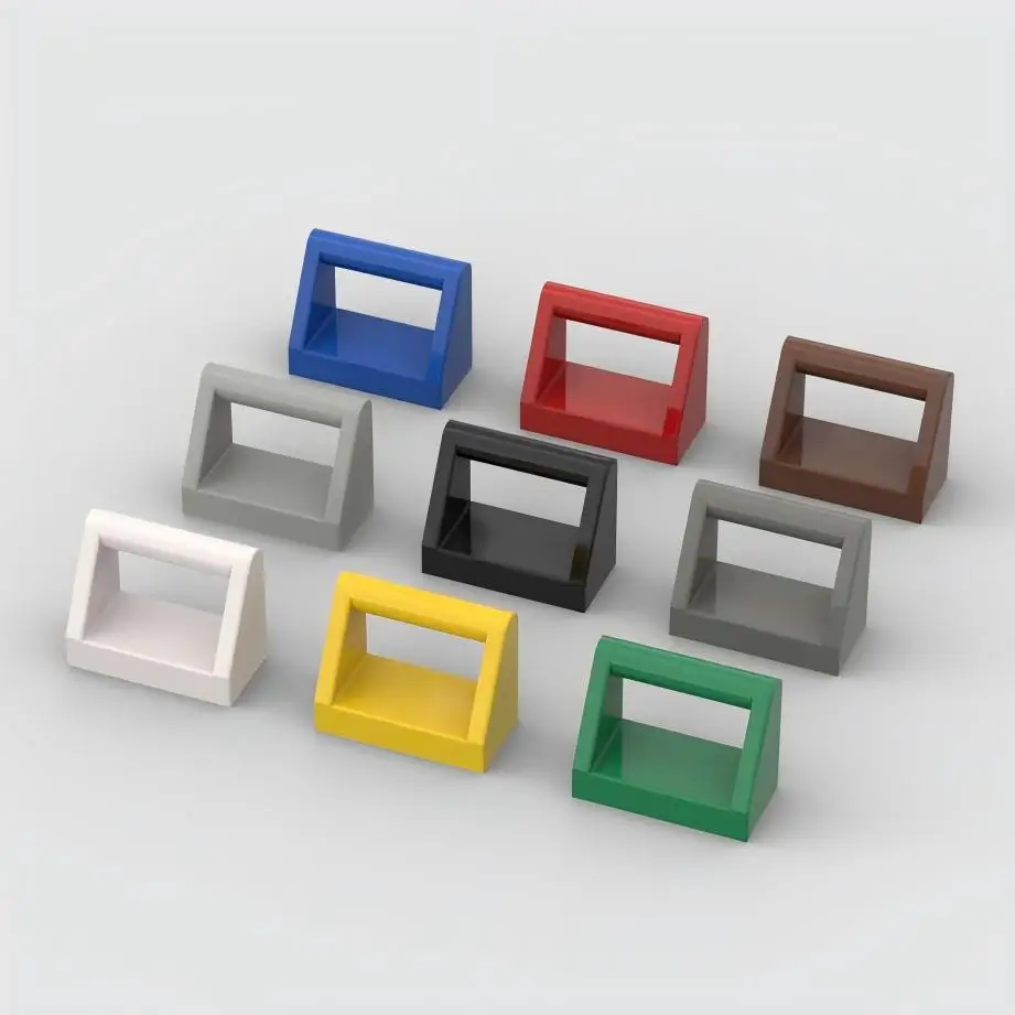 10PCS Parts Plate 2432 1x2 With Bar Handle Bricks Particle Building Blocks 100% Compatible DIY Bricks Toys