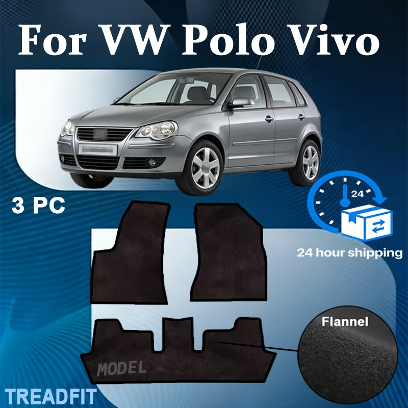 

Нейлоновые автомобильные коврики для VW Polo Vivo Mk4 2002~2009 9N 6Q 9N3, панельные коврики-накладки, покрытие для ног, автомобильные аксессуары