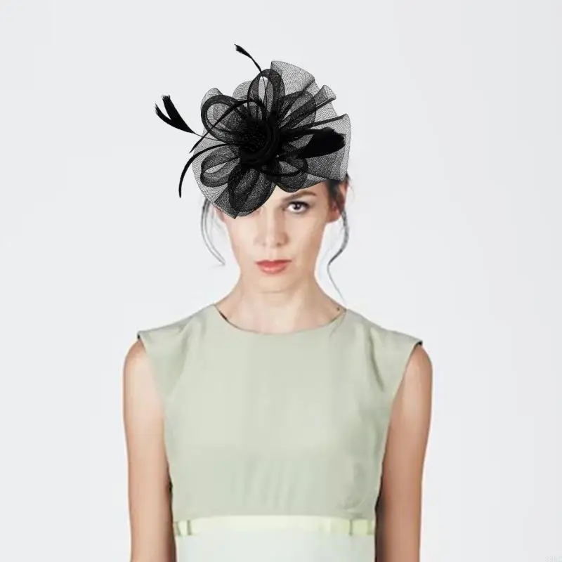39BC Sweet Yarn Hat Hairpin Teenagers Taking Photo Banquet Party Hair Clip