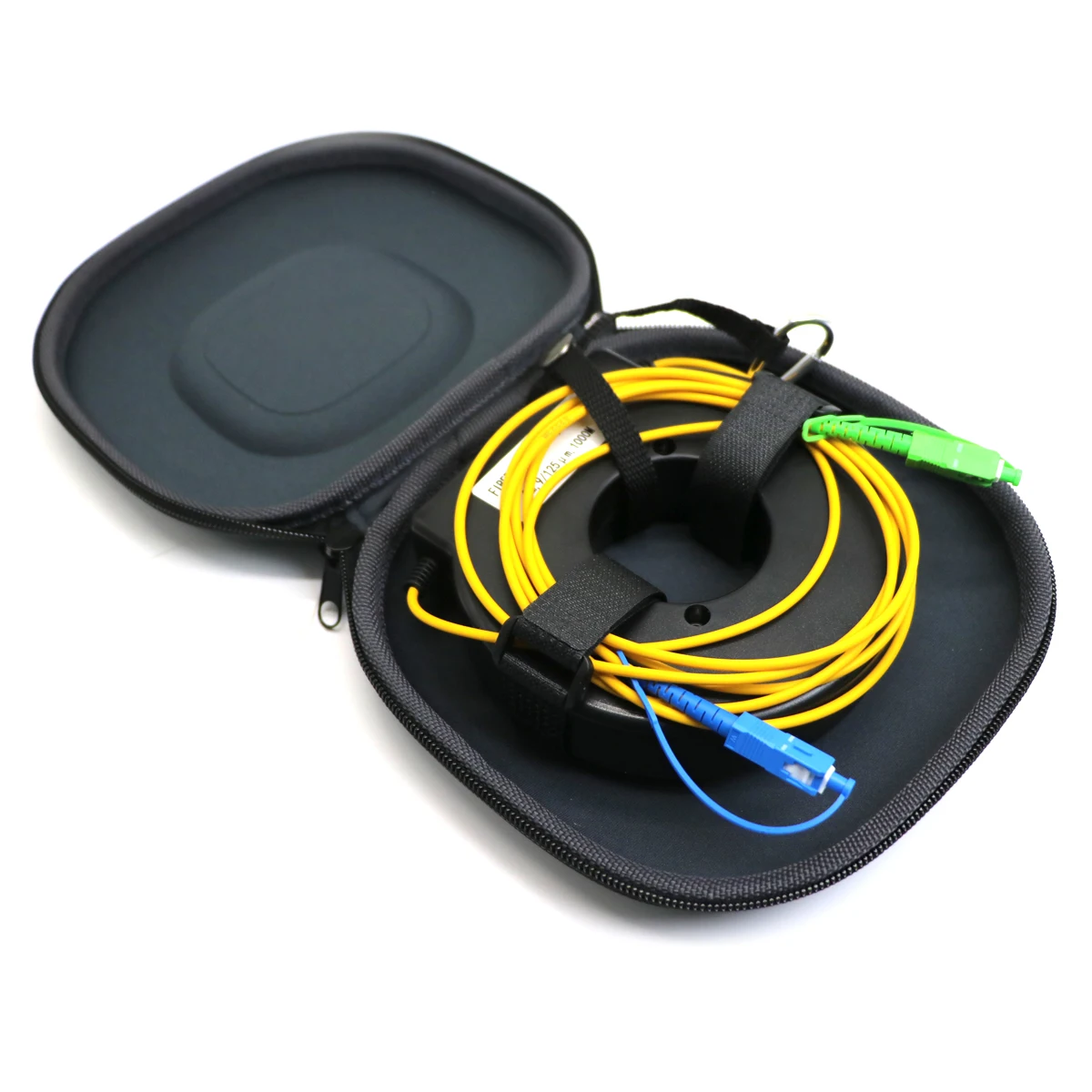 OTDR Launch Cable Box Fiber Ring Model SC 3.0MM G657A2 G652D OTDR Launch Cable Box With Dead Zone Eliminator