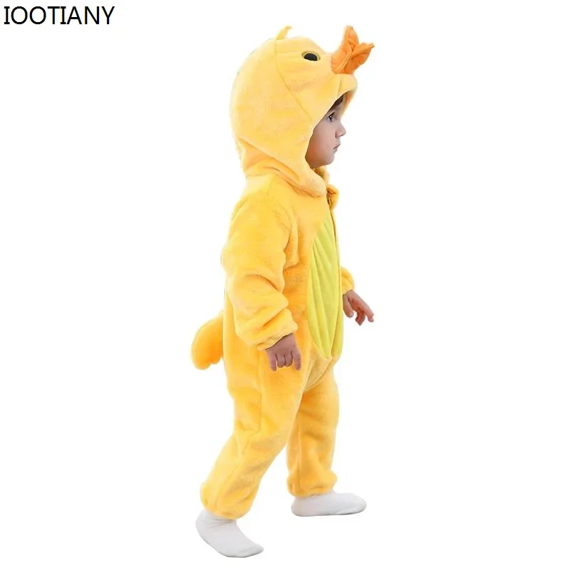 Косплей Хэллоуин мультфильм животных ролевой костюм детский костюм желтой утки детский милый фланелевой комбинезон карнавальная вечеринка Ma