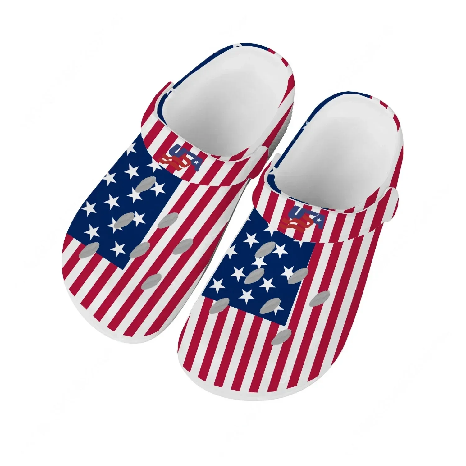 

USA Flat Water Shoes Men Women Teenager Comfortable Fashion Home Garden Clogs Custom Sandals Beach Breathable Hole Slippers