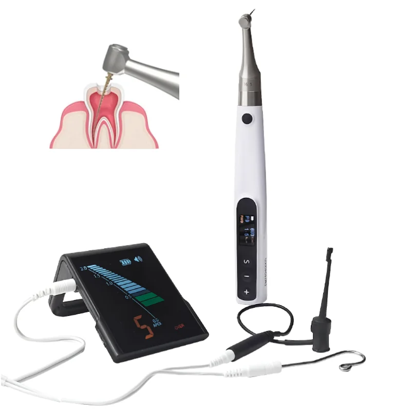 

den tal Endodontic Equipment 16:1 LED Wireless Smart Endo Treatment Motor with Apex Locator Mini Endodontic Instrument