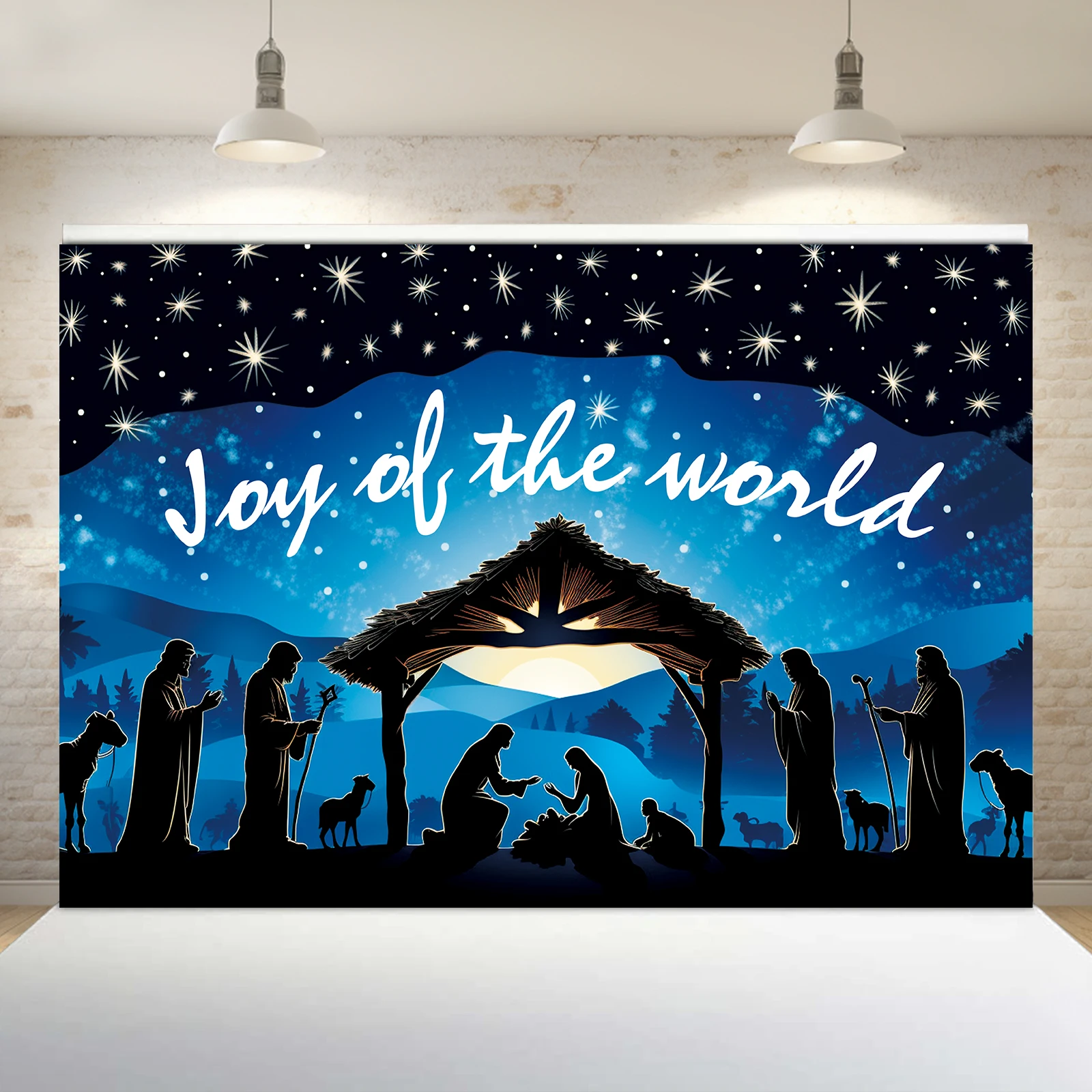 1PCS 100x150cm Nativity(6) Theme Backdrop,Photography Background,Used To Gifts,Activities Or Other Party Decoration