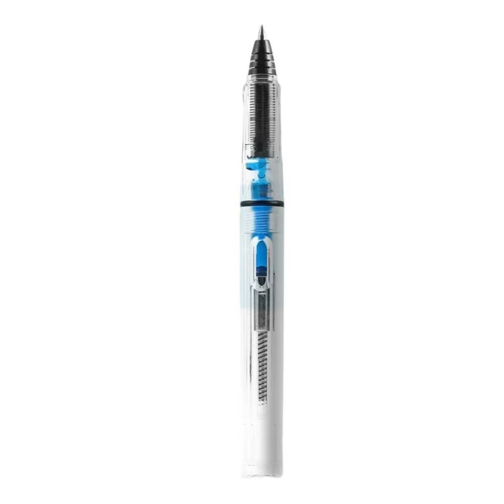 New Transparent Transparent Piston Fountain Pen Student Handwriting Water Pen Medium Nib Adult Office Ballpoint Pen