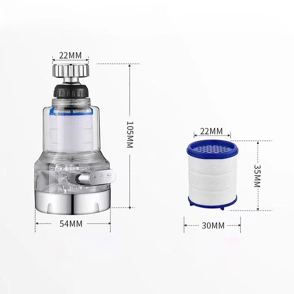 360 Degree Rotating Faucet Filters Bubbler Mount Anti-splash for Household Kitchen Bathroom Faucet Water Clean Filter Purifier image 4
