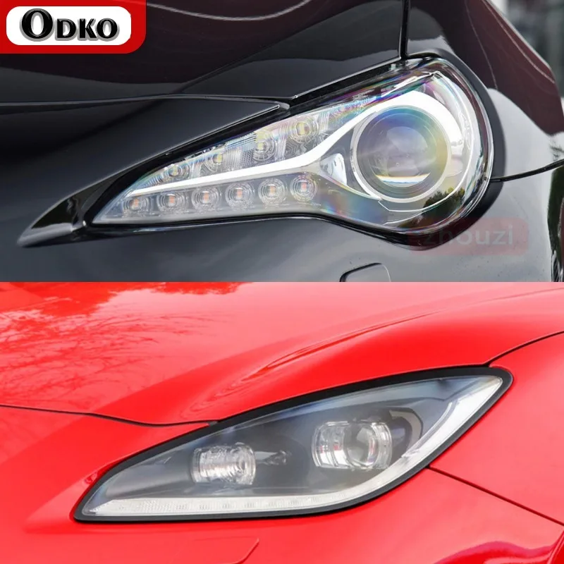 

2 Pcs For Toyota 86 GT GR86 12-20 21-2022 Car Lamp Film Headlight Tint Black Protective Film Protection Transparent TPU Sticker