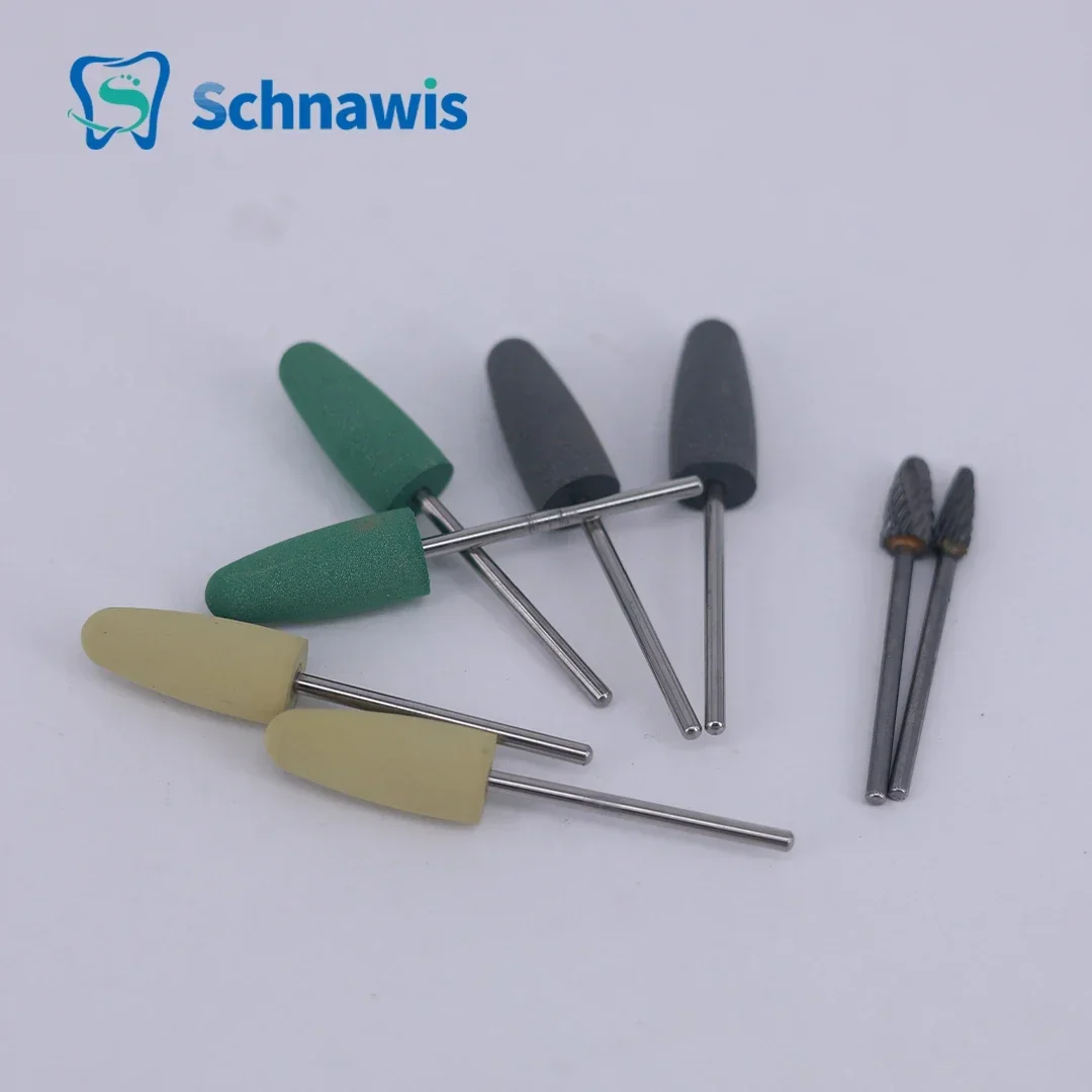 8Pcs/set HP Dental Resin Base Acrylic Polishing Burs Kit Drill Polisher Rotary Dentista Tool Dental Lab Instrument