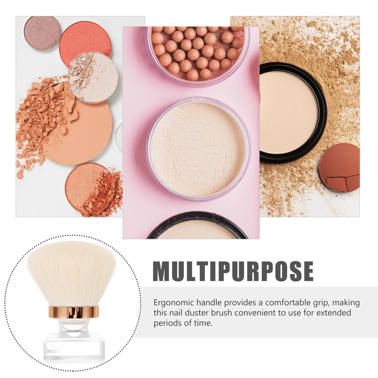 

Nail Cleaning Brush Portable Mini Fingernail Dust Brush for Manicure Pedicure Makeup Art Tools Soft Bristles Ergonomic Handle