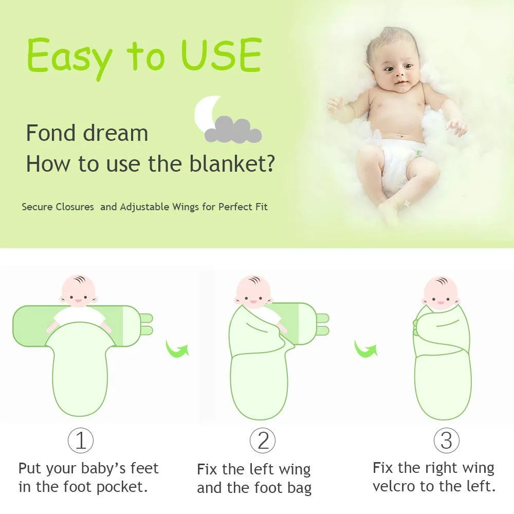 Miracle Baby Sleeping Bag Newborn Swaddle Newborn Envelope Cocoon Wrap Soft 100% Cotton 0-6 Months Sleep Blanket Infant Creeper