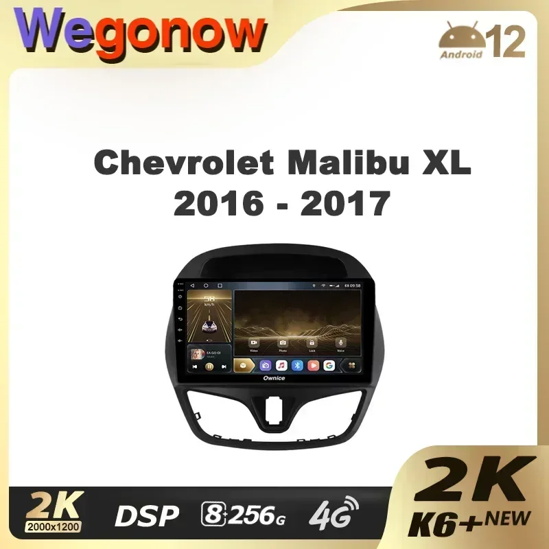 Ownice K6+ 2K for Chevolet Spark Beat Matiz 2016 - 2019 Car Radio Multimedia Video Player Navigation Stereo GPS Android 12 Dvd