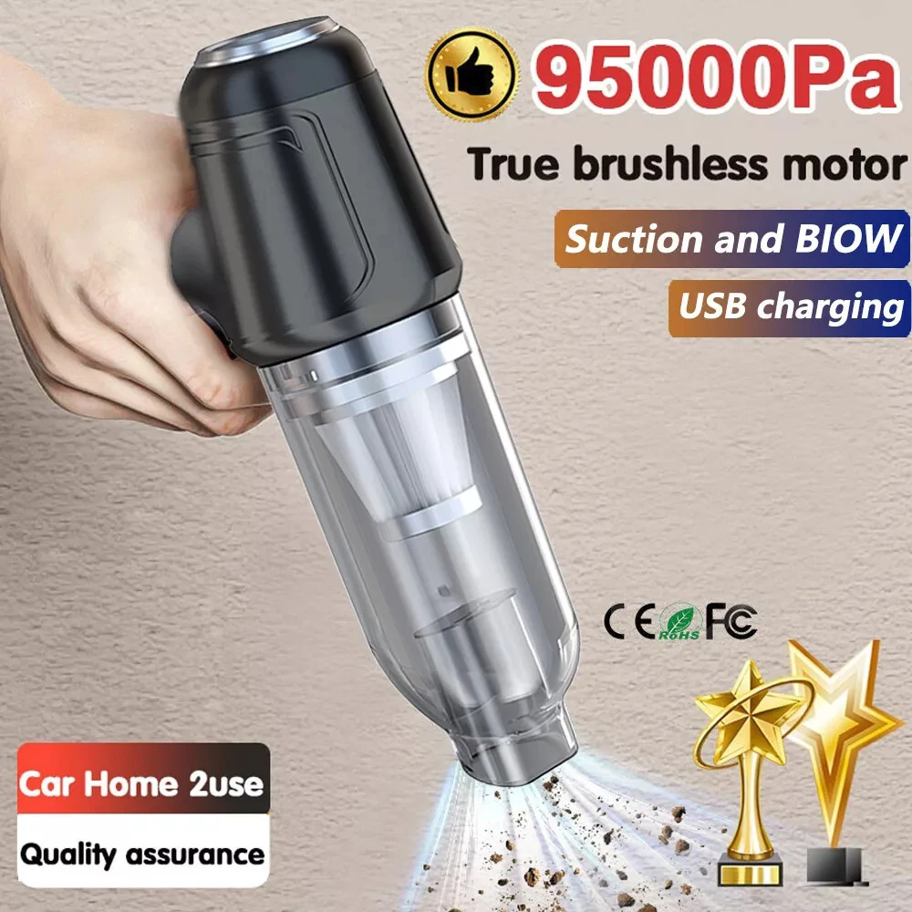 

95000PA Strong Suction Car Vacuum Cleaner Portable USB Charging Cleaning Machine Car Cleaner for Home Appliance 2024 Upgrade