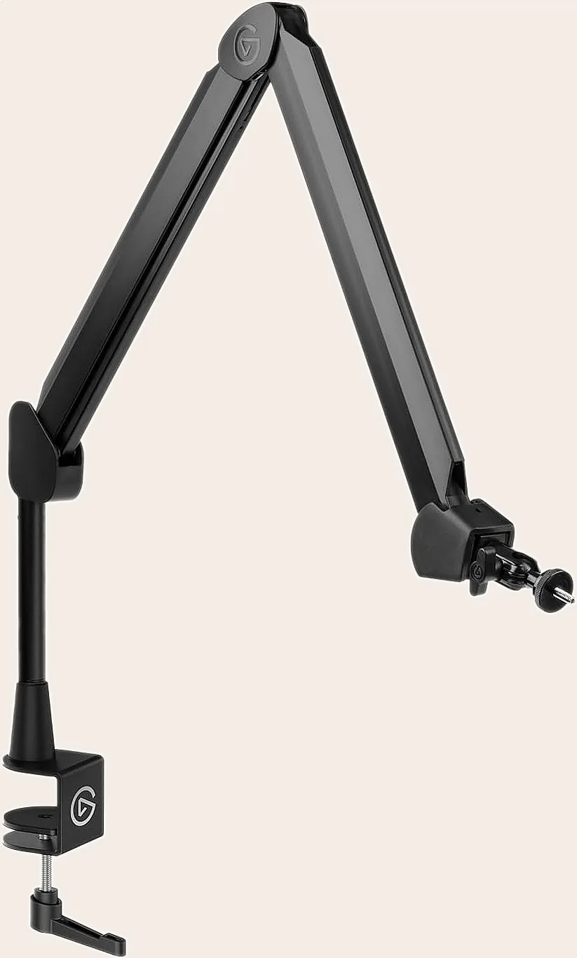 Premium Adjustable Microphone Boom Arm with Cable Management for Streaming Gaming Home Office