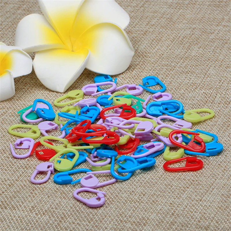 20/60/100Pcs Plastic Colorful Knitting Stitch Marker Needles Clips Crochet Locking Stitch Pins Safety Pins Sewing Tool Accessory