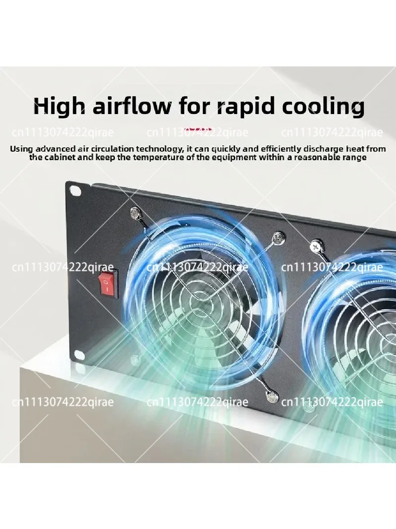 19 Inch Server Rack Mount 3U 220V High Power Exhaust Cooling Fan Panel with Surge Protection