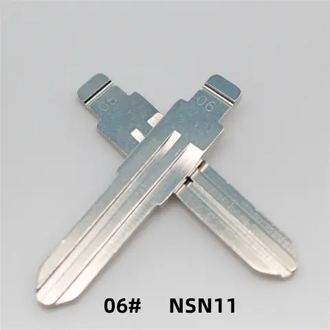 10Pcs 06# NSN11 Metal Blank Uncut Remote Key Blade For Nissan For Keydiy KD Xhorse VVDI JMD