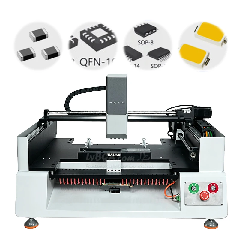 LY K4 MAX 4 Heads SMT Pick And Place Machine Dual Vision Camera High Precision Chip Mounter Ball Screw For PCB Assembly Line