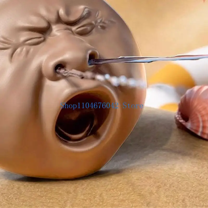 652F Entertaining Teas Pet Yawning Figure with Water Sprays Function Squeezing Toy For Pranks Home Decors Or Gifting