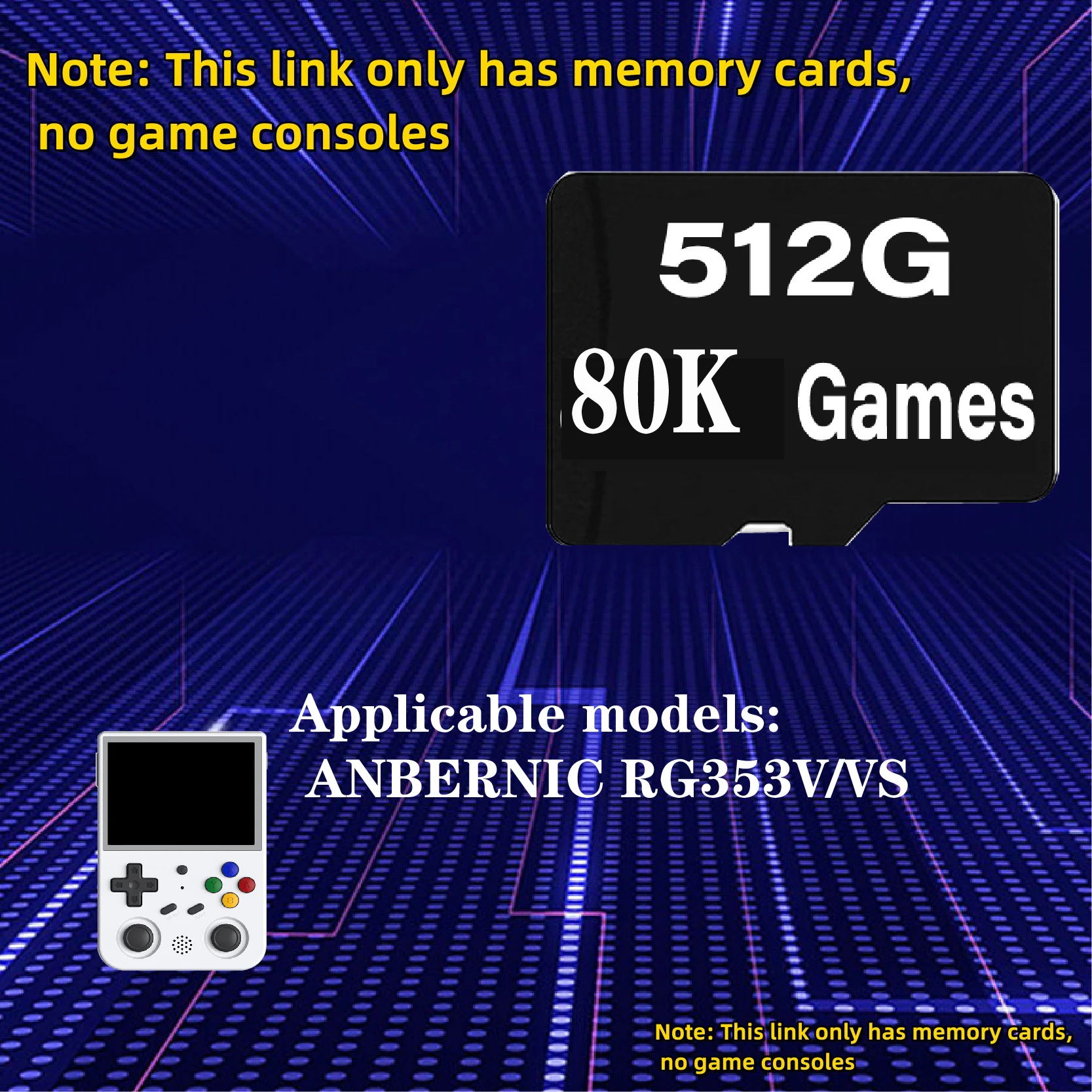 ANBERNIC RG353V RG353VS 512GB TF Card Preloaded Games Memory Card ONLY 100K Games Retro Handheld Game PSP DC SS PS1 NDS