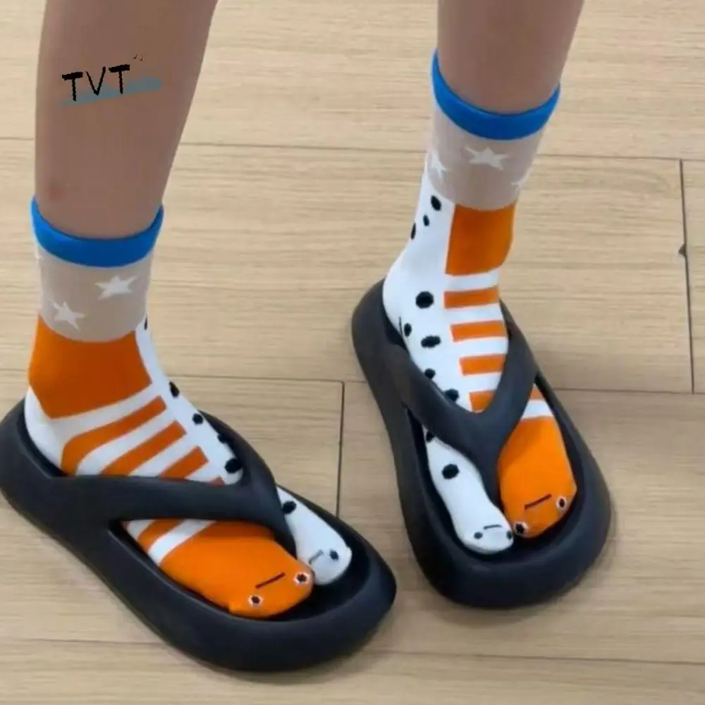 

Fashion Deep-sea Animals Funny Fish Tube Socks Whale Shark Two Toe Socks Flower Eel Hosiery Toe Separator Socks Women