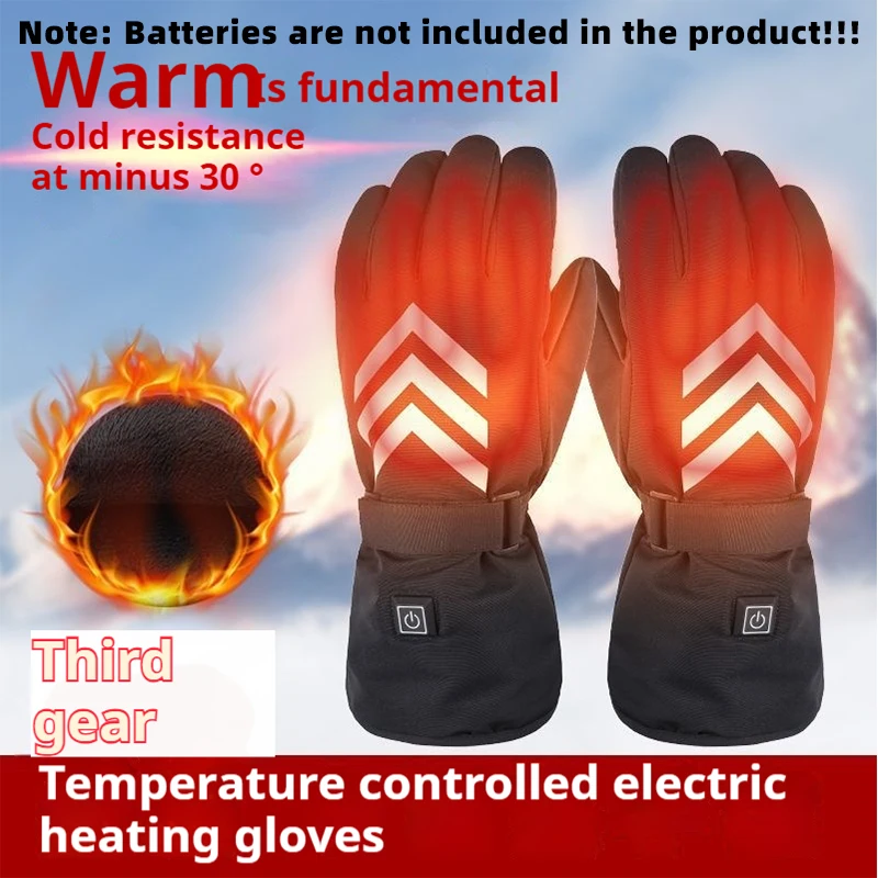 Beheizte Winterhandschuhe mit Touchscreen und 3-stufiger Temperaturregelung zum Radfahren und Skifahren – elektrische Heizhandschuhe