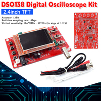 DSO138 Digital Oscilloscope Kit 2.4inch TFT 1Msps 50Vpp 400Vpp DC/AC/GND STM32F103C8 DSO138 Digital Oscilloscope Kit DIY Parts